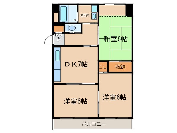 ゼフィ－ル大清水の物件間取画像